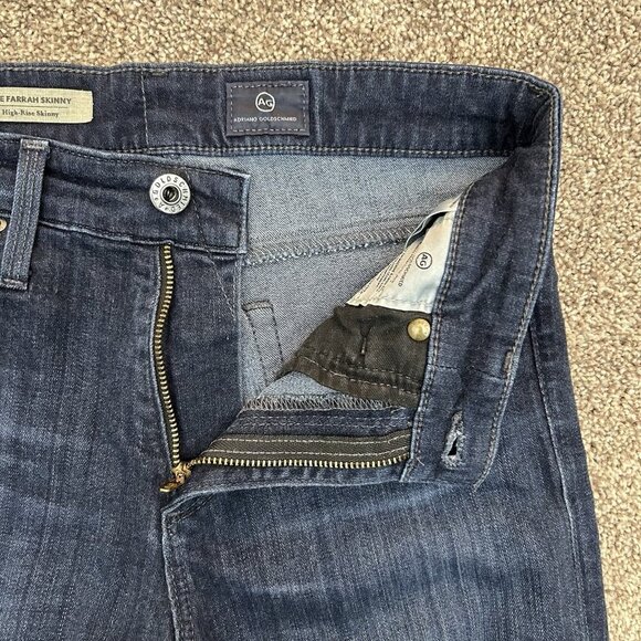 AG Women's The Farrah Skinny Jeans Size 25 R Blue 31" Inseam Made in USA EUC - Picture 11 of 16